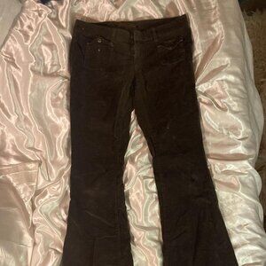 Low Rise Velvet Flare Jeans